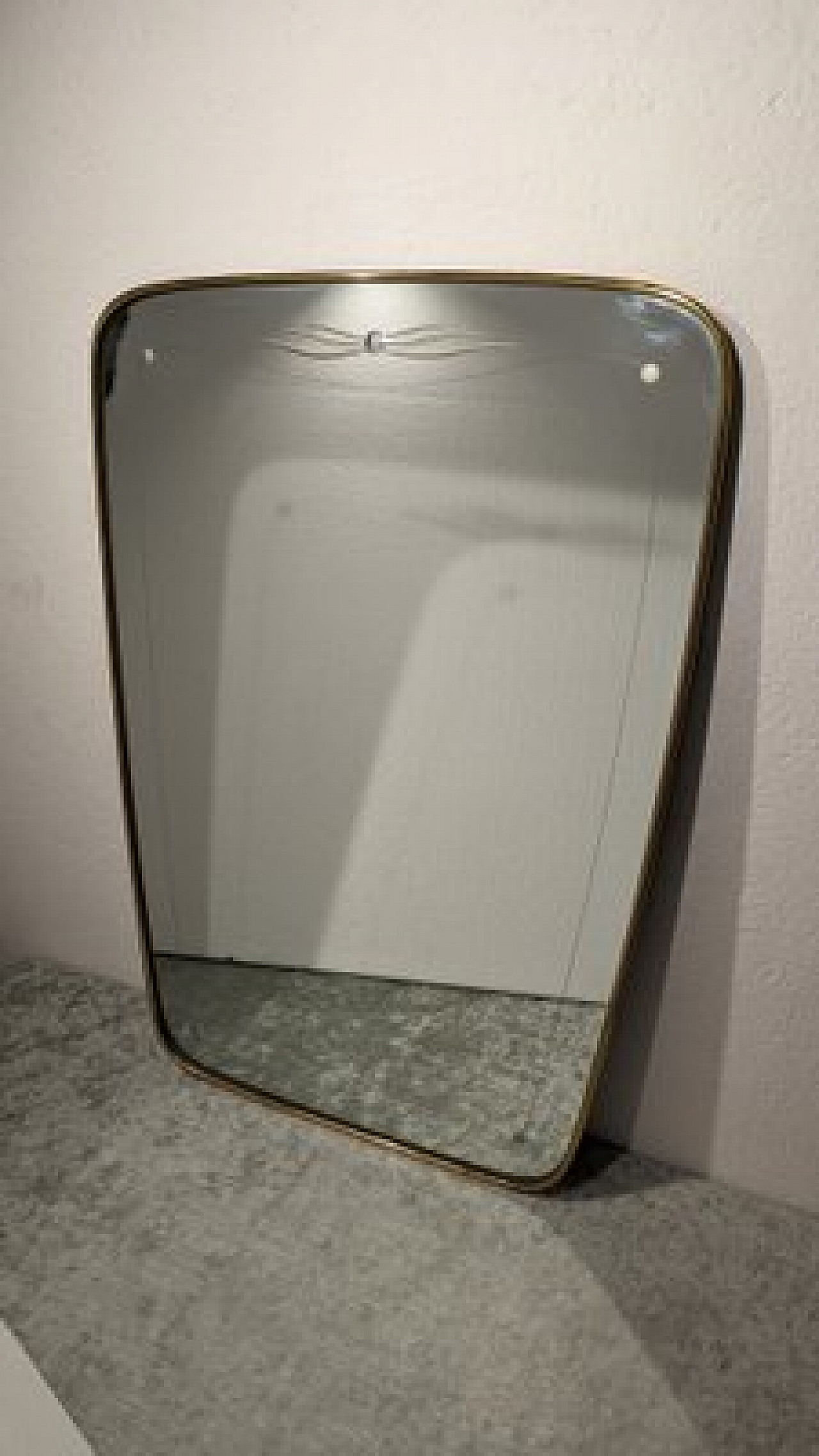 Mirror with brass frame, 1950s 1
