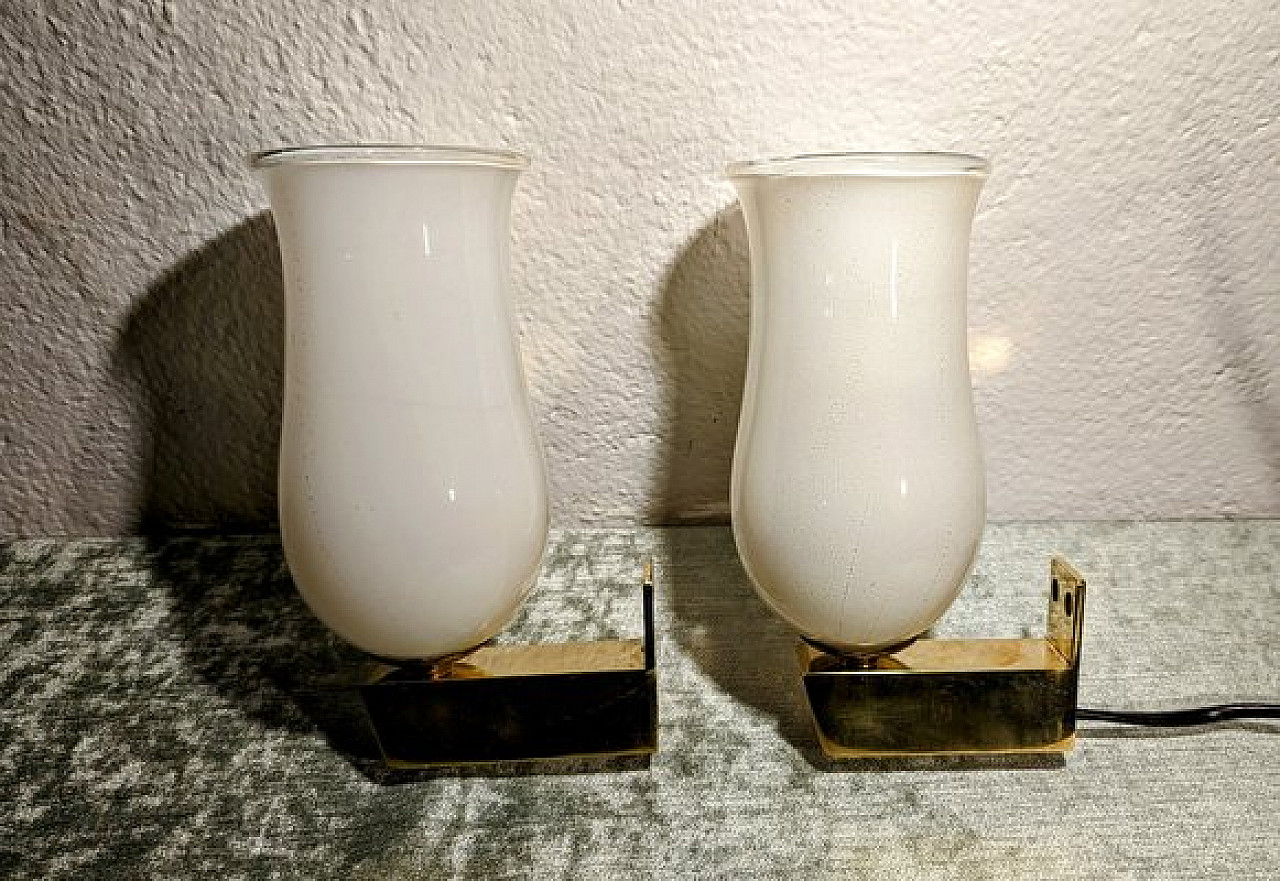 Pair of wall lamps by Seguso, 1940s 1