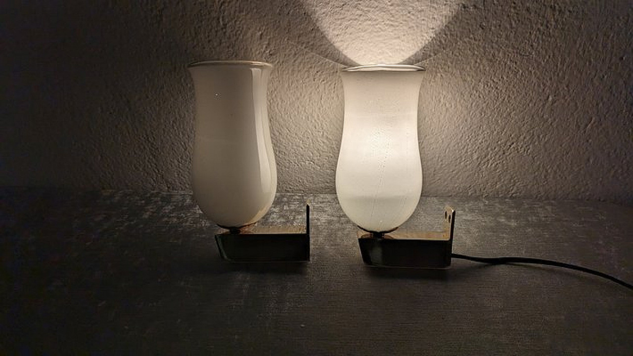 Pair of wall lamps by Seguso, 1940s 2