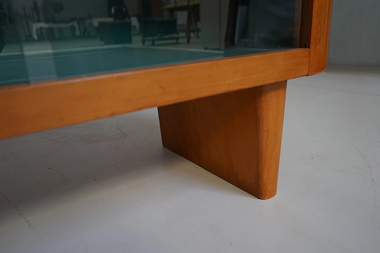 Art Deco sideboard in wood and glass, 1940s 6