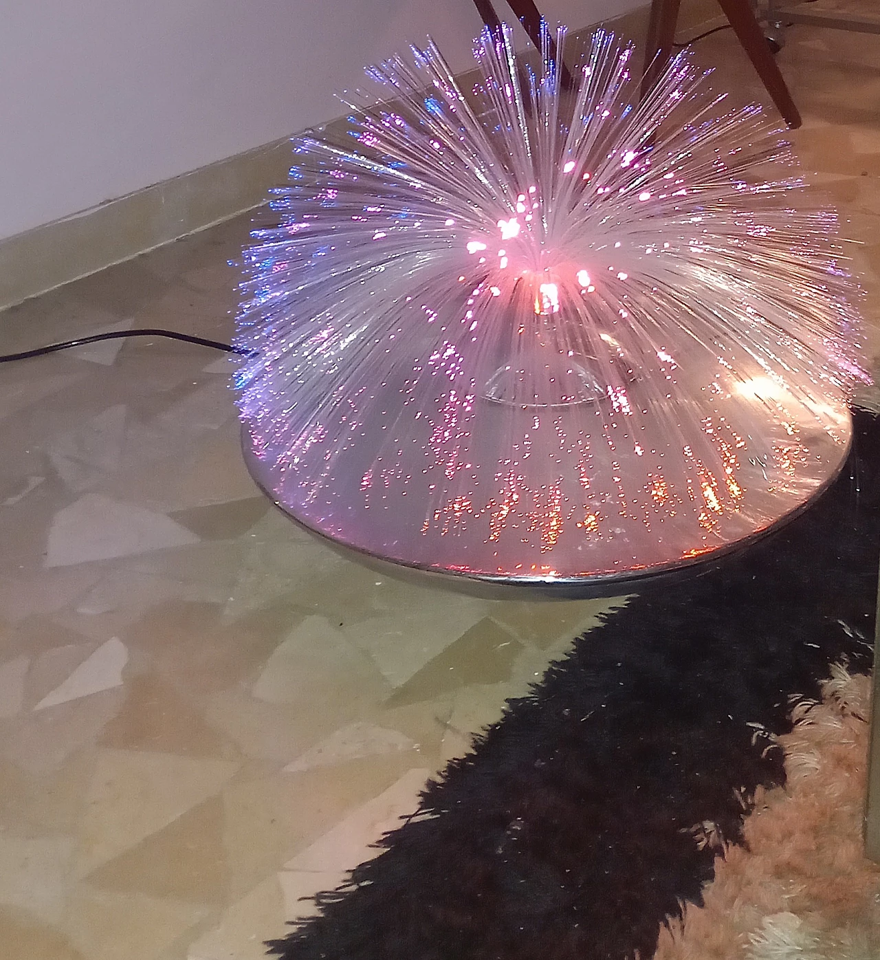 Fiber optic table lamp by Caprara, 1970s 13