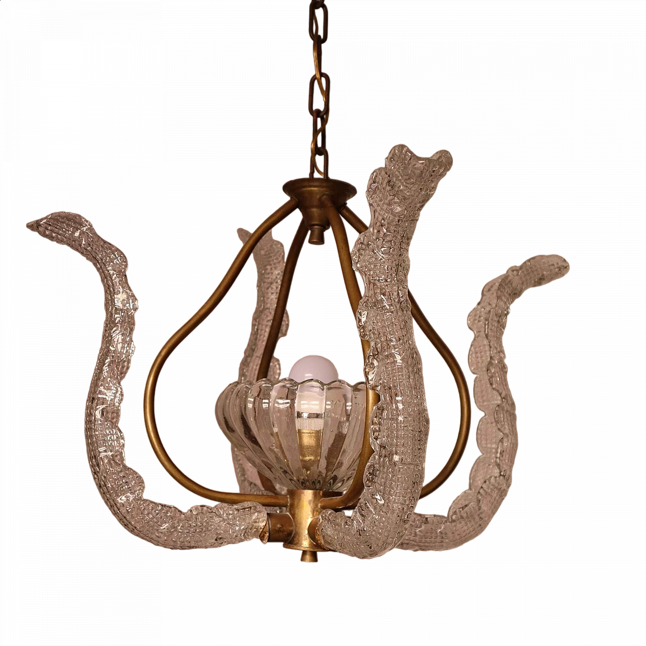 Art Deco chandelier by Ercole Barovier, 1940s 5