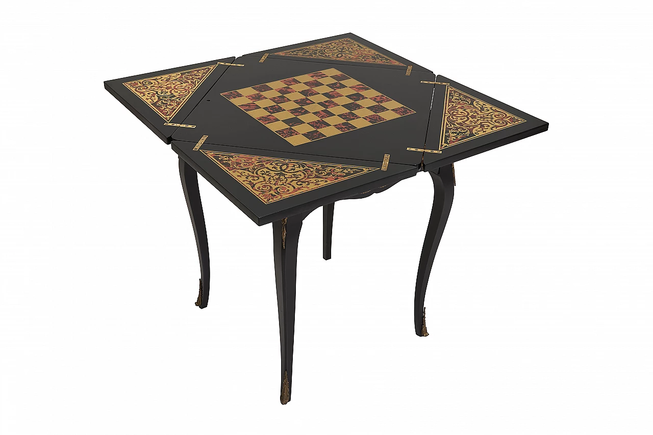 Boulle style game table, 1960s 5