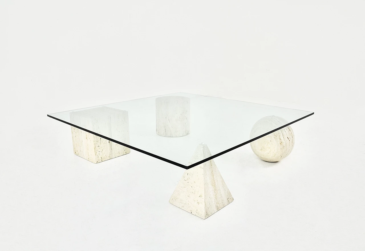 Coffee table in Metafora by Vignelli for Casiglioni style, 1970s 3