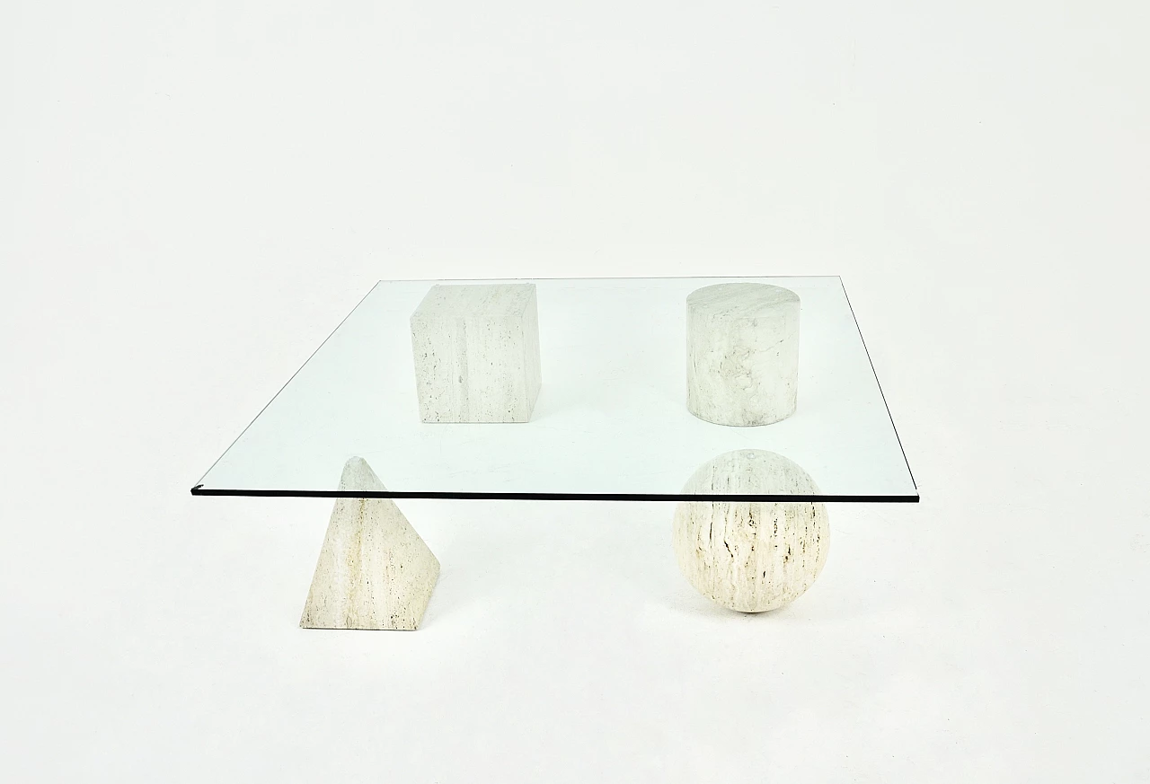 Coffee table in Metafora by Vignelli for Casiglioni style, 1970s 4