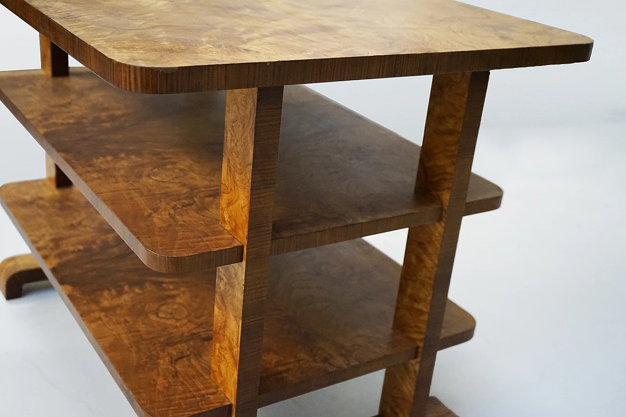 Briarwood coffee table with three shelves, 1940s 4