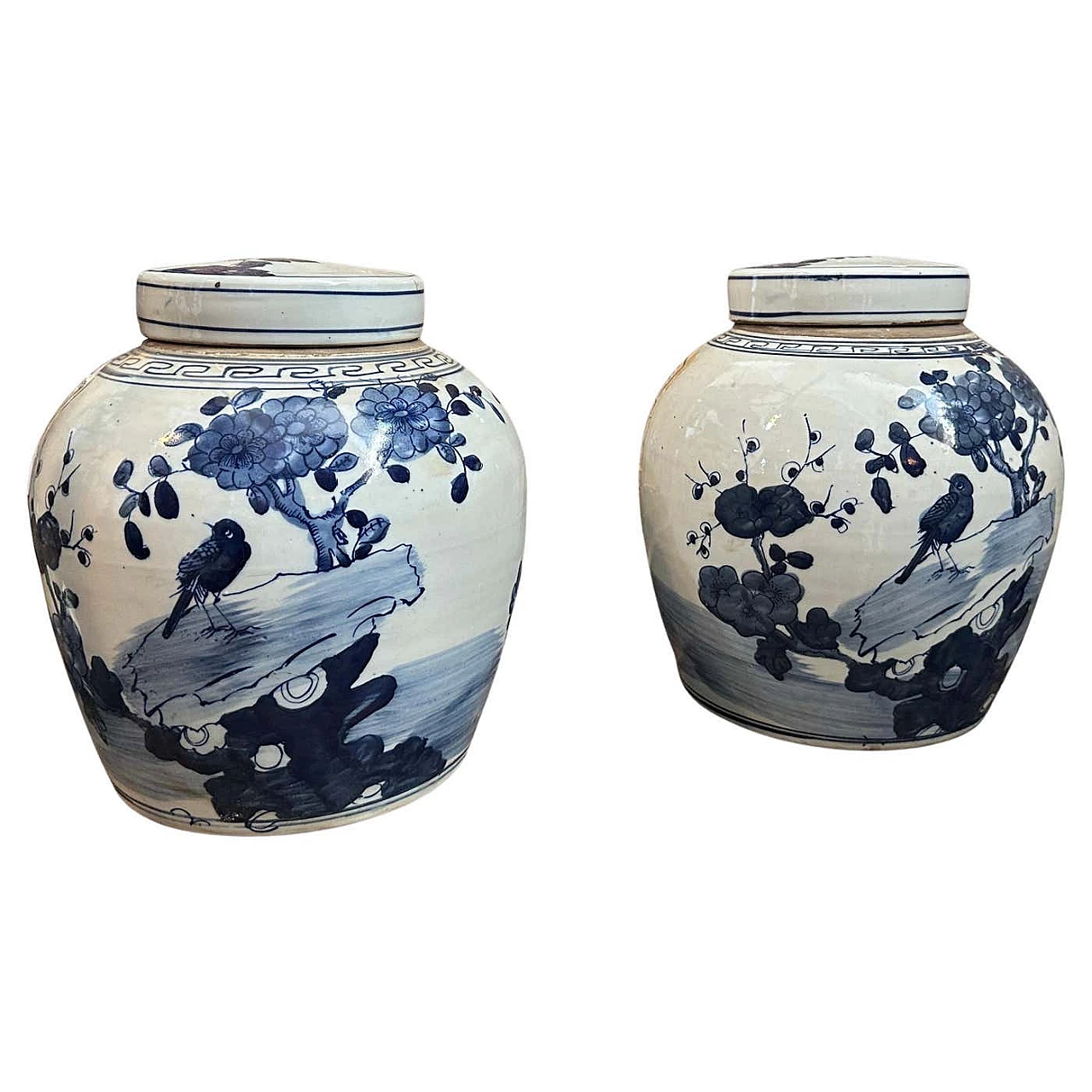 Pair of Chinese ceramic ginger jars, 1970s 1