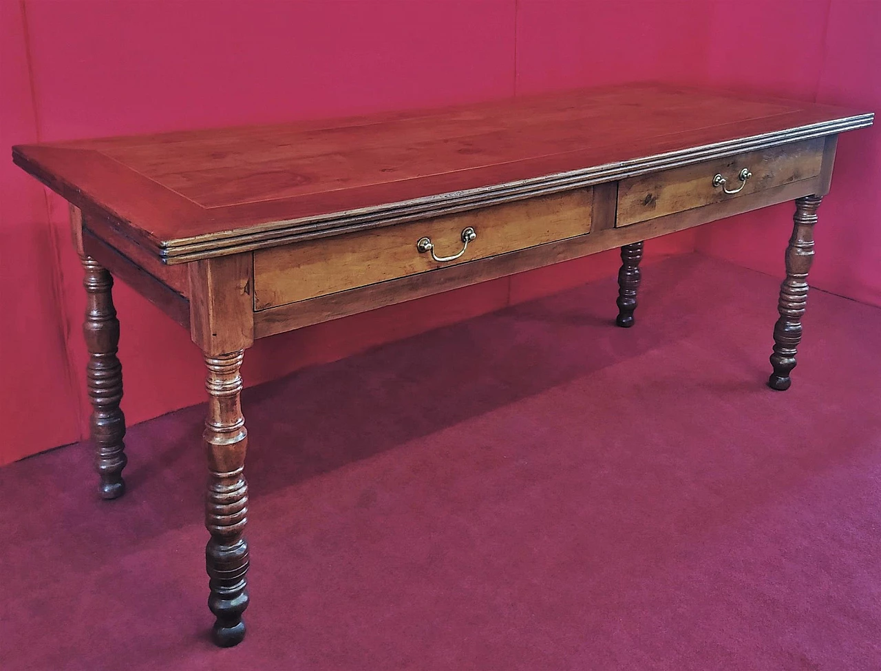 Walnut desk with drawers, first half of the 19th century 1