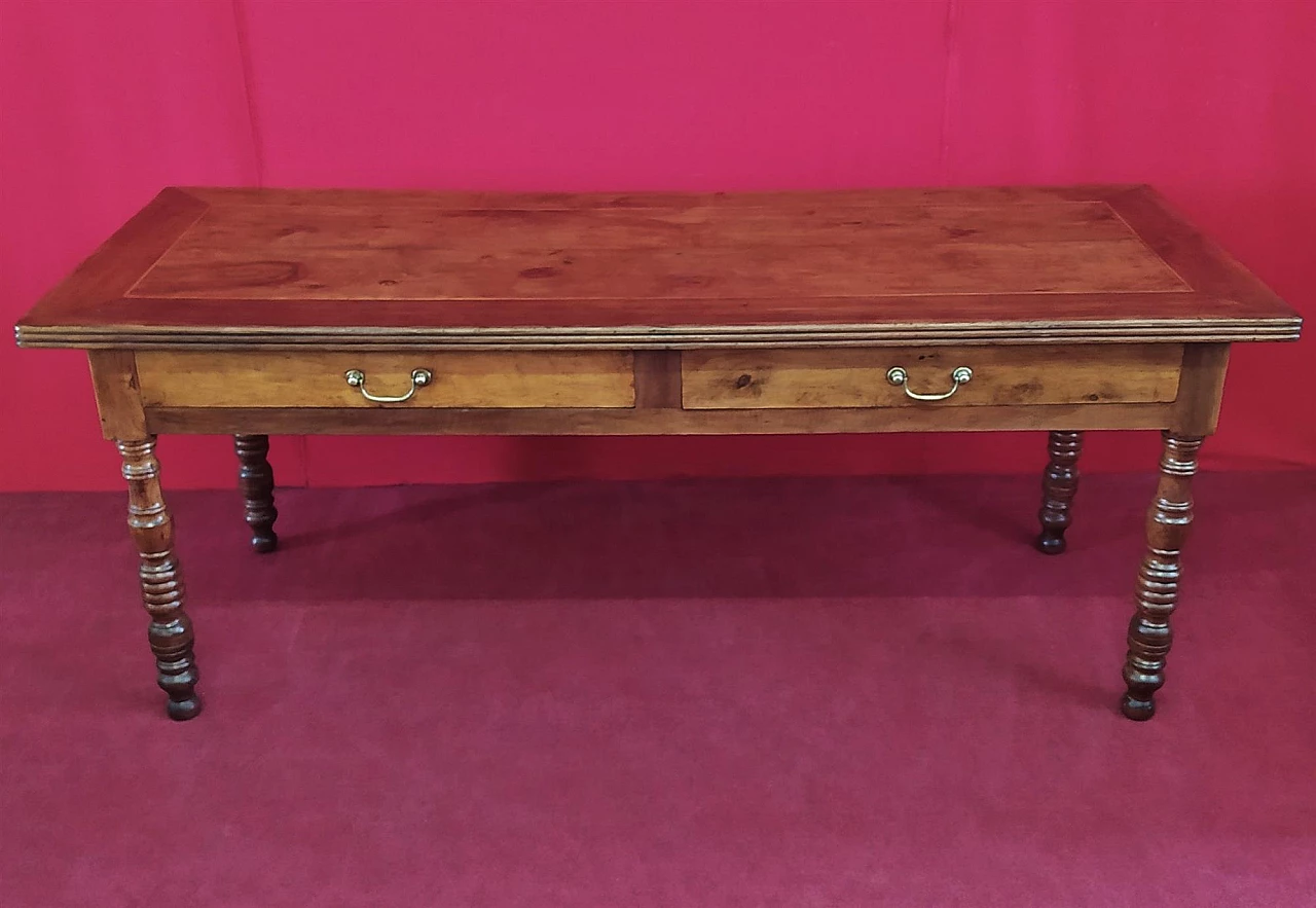 Walnut desk with drawers, first half of the 19th century 10