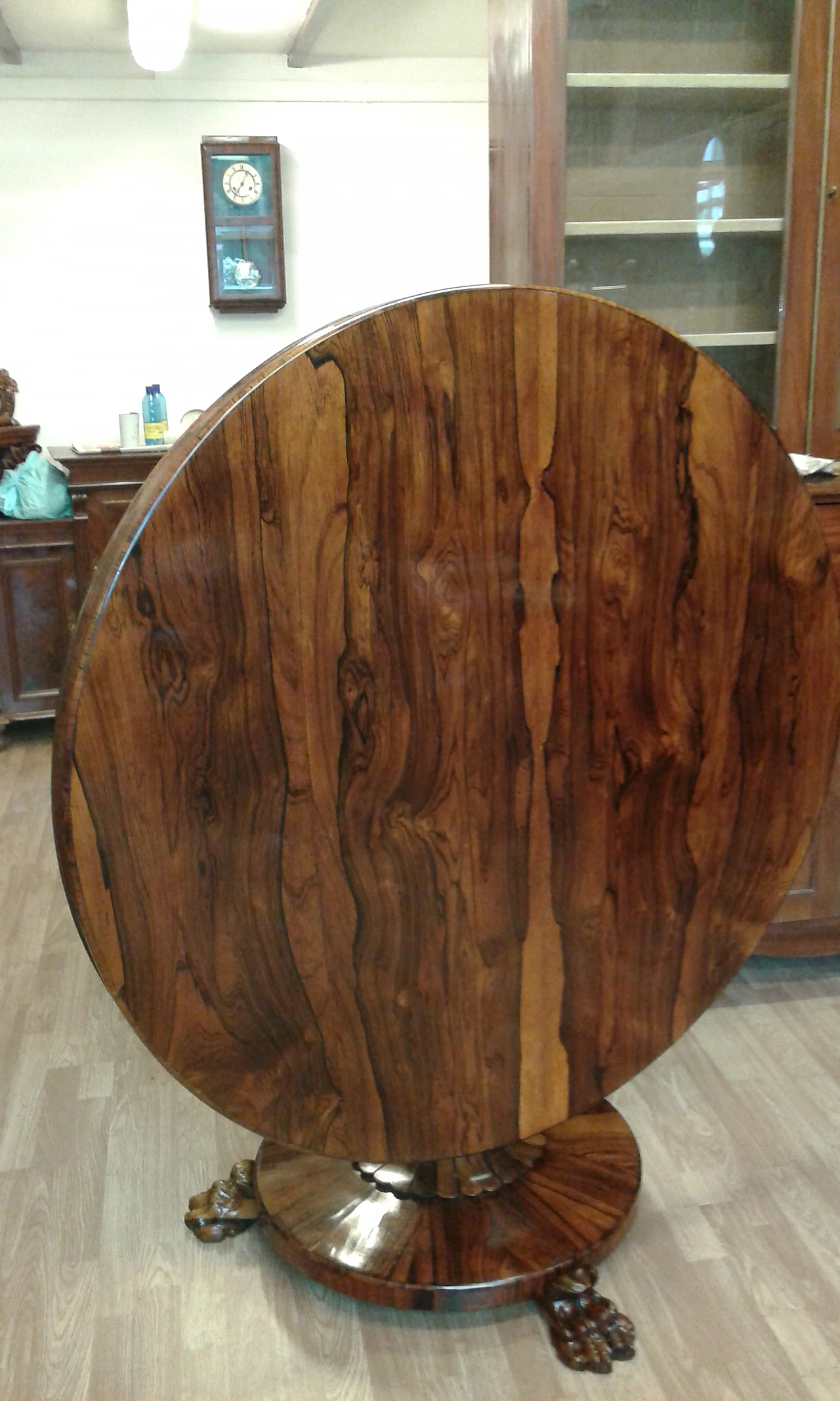 Round rosewood sail table, 19th century 4