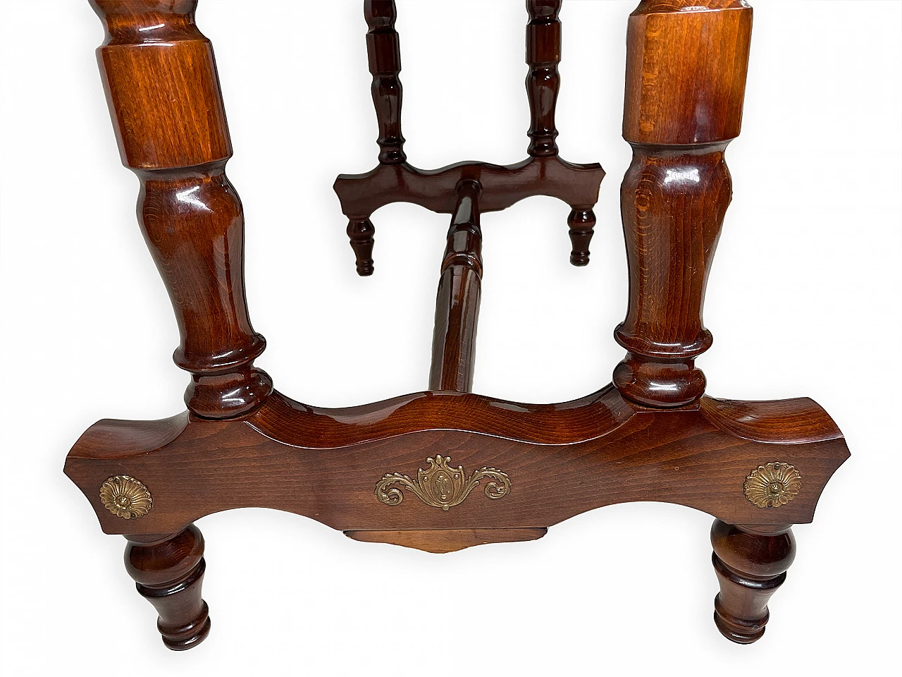 Wood and bronze table with glass top, 1960s 11