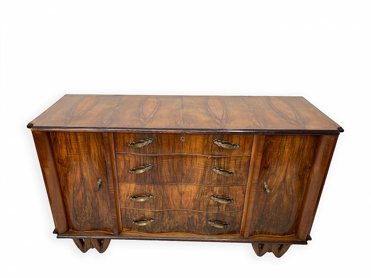 Art Deco wooden chest of drawers, 1940s 2