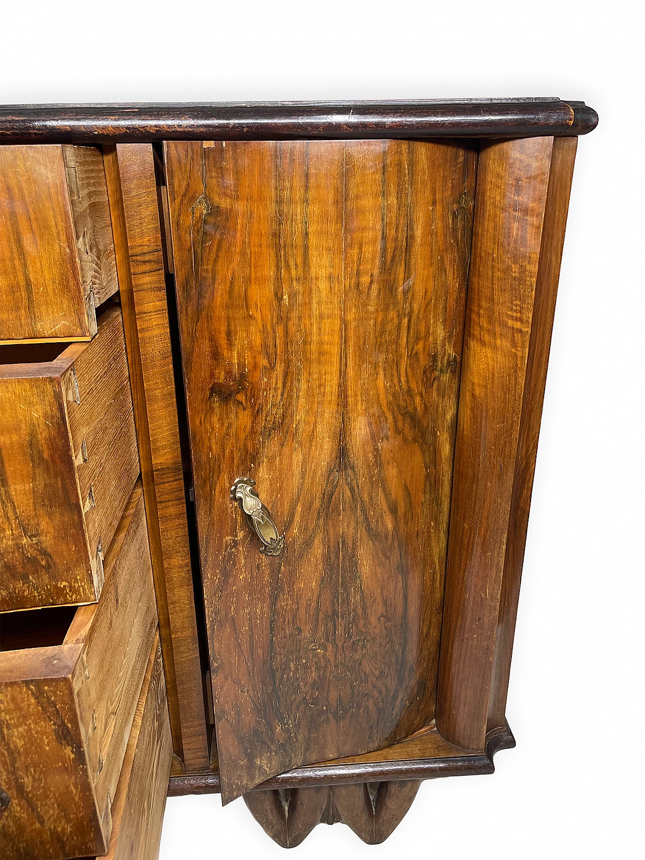 Art Deco wooden chest of drawers, 1940s 11