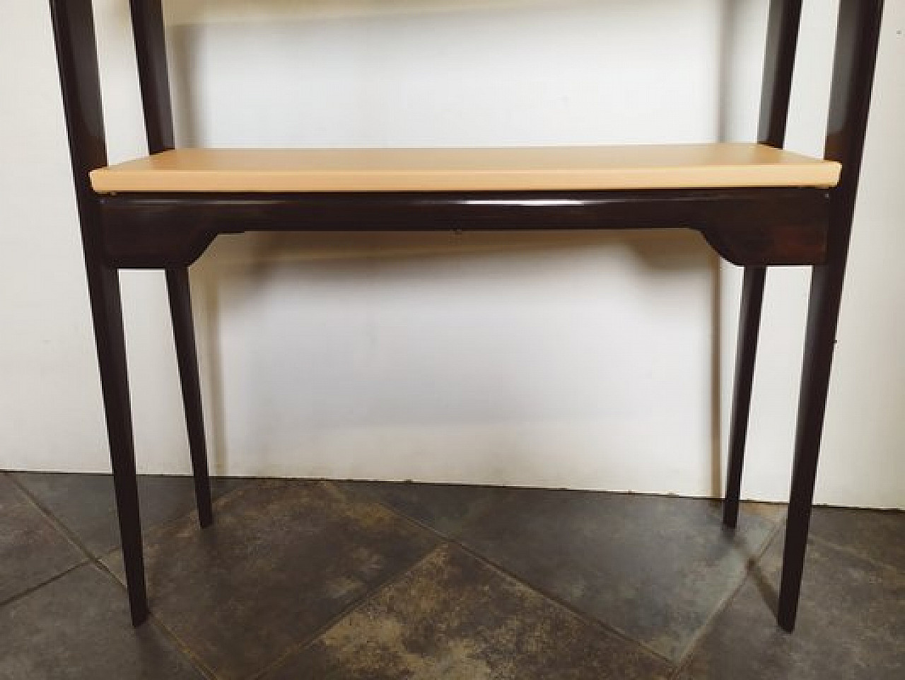 Beech and glass console table in the style of Ico Parisi, 1950s 7