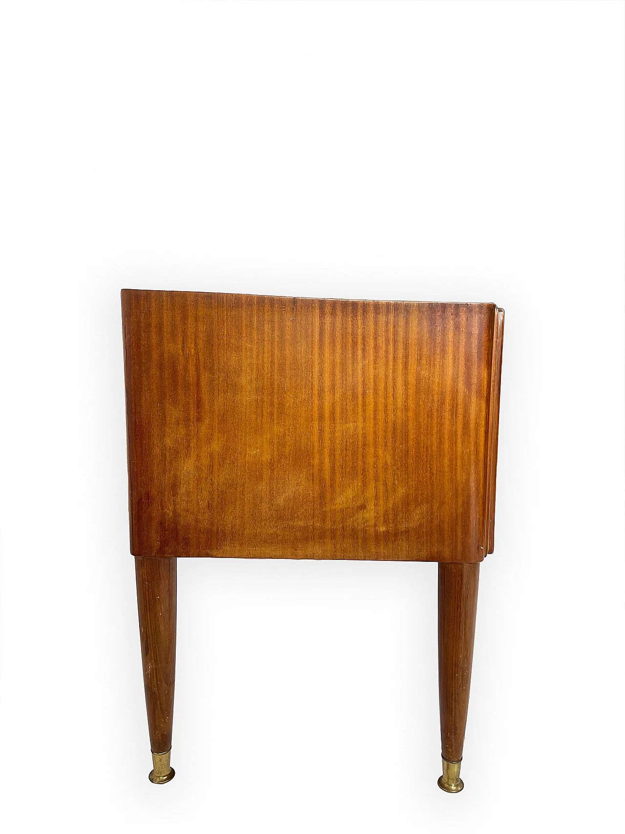 Mahogany and brass chest of drawers with glass top, 1950s 21