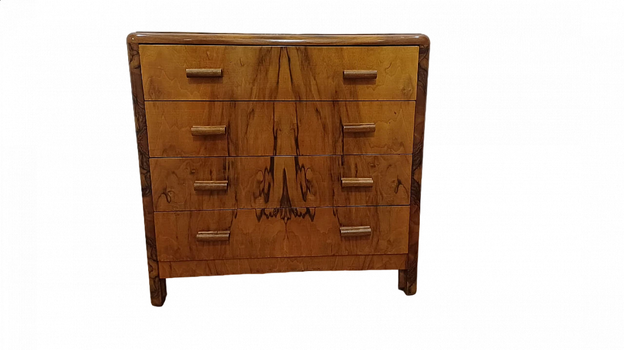 Art Deco walnut dresser, 1940s 5