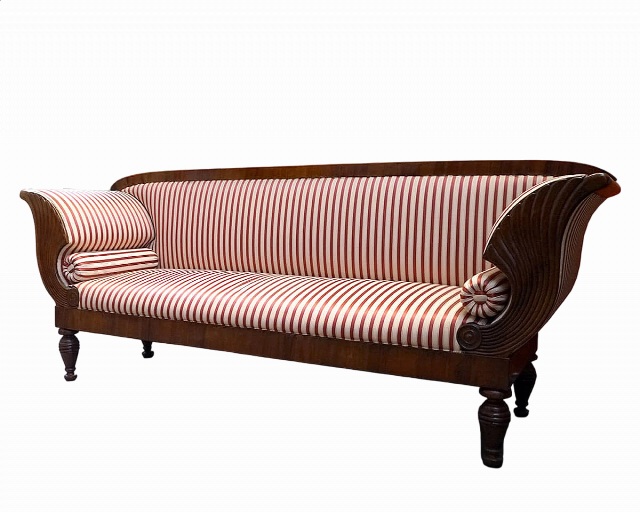 Walnut satchel sofa in Bidermeier style, early 19th century 10