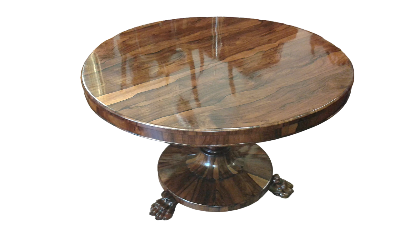 Round rosewood sail table, 19th century 5