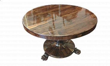 Round rosewood sail table, 19th century