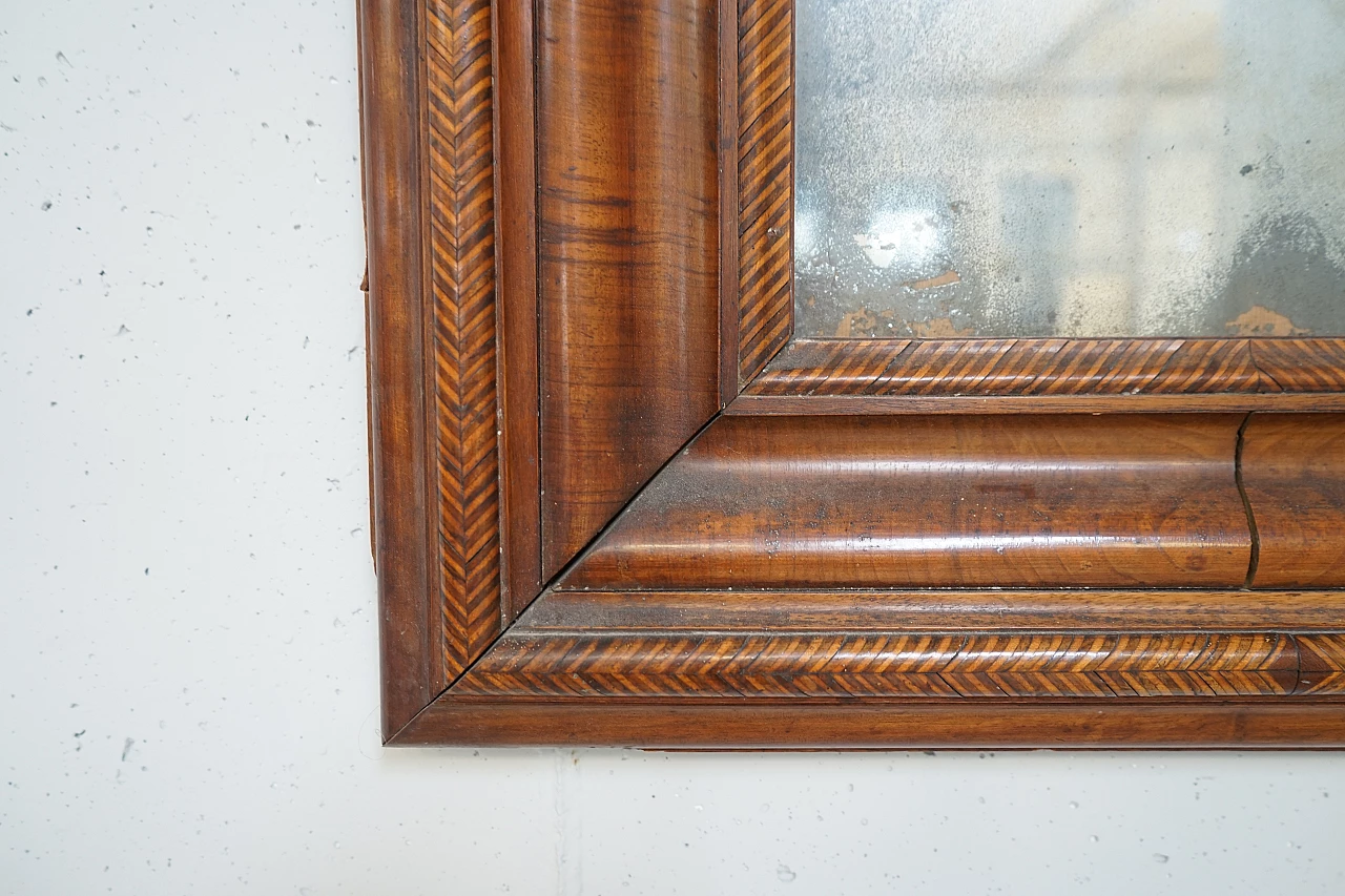 Mirror framed with moldings and inlays, 19th century 4