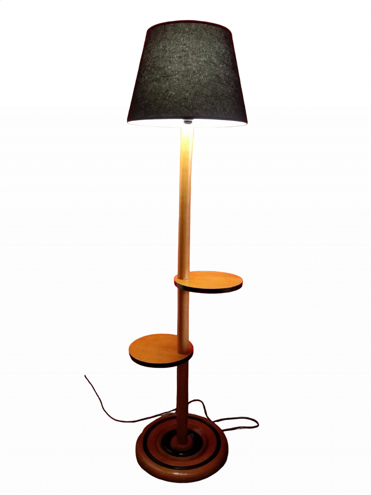 Art Deco beech floor lamp, 1940s 6