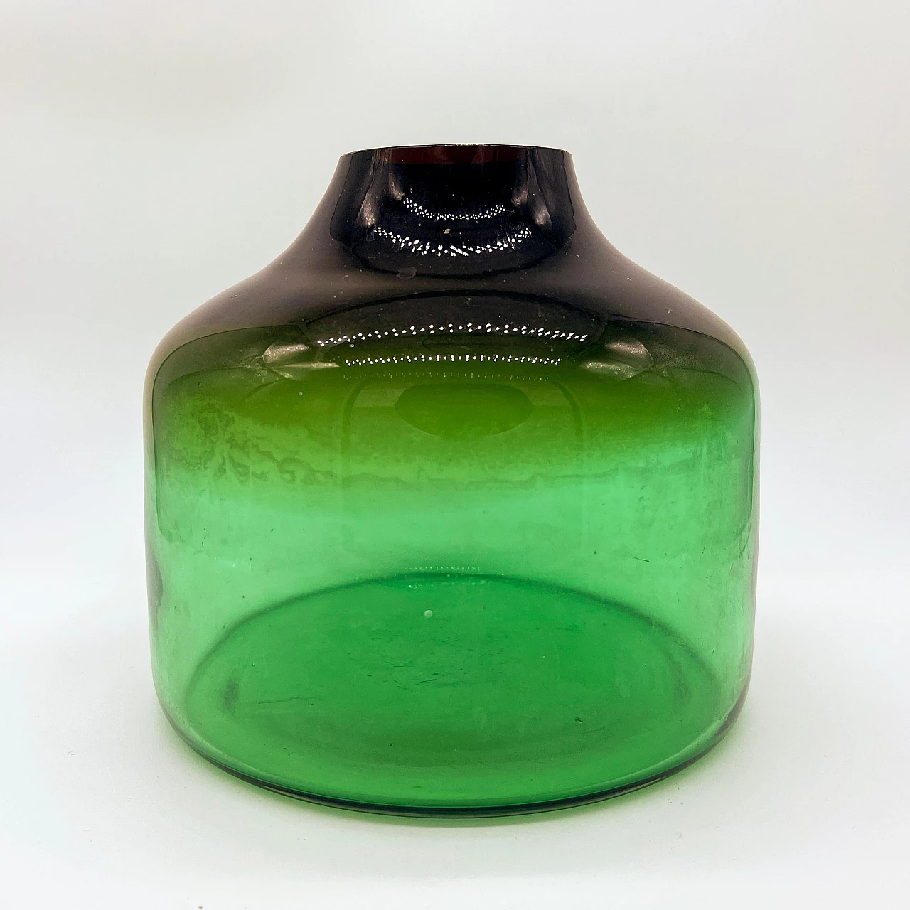 Green Murano glass vase by Vinicio Vianello, 1970s 2