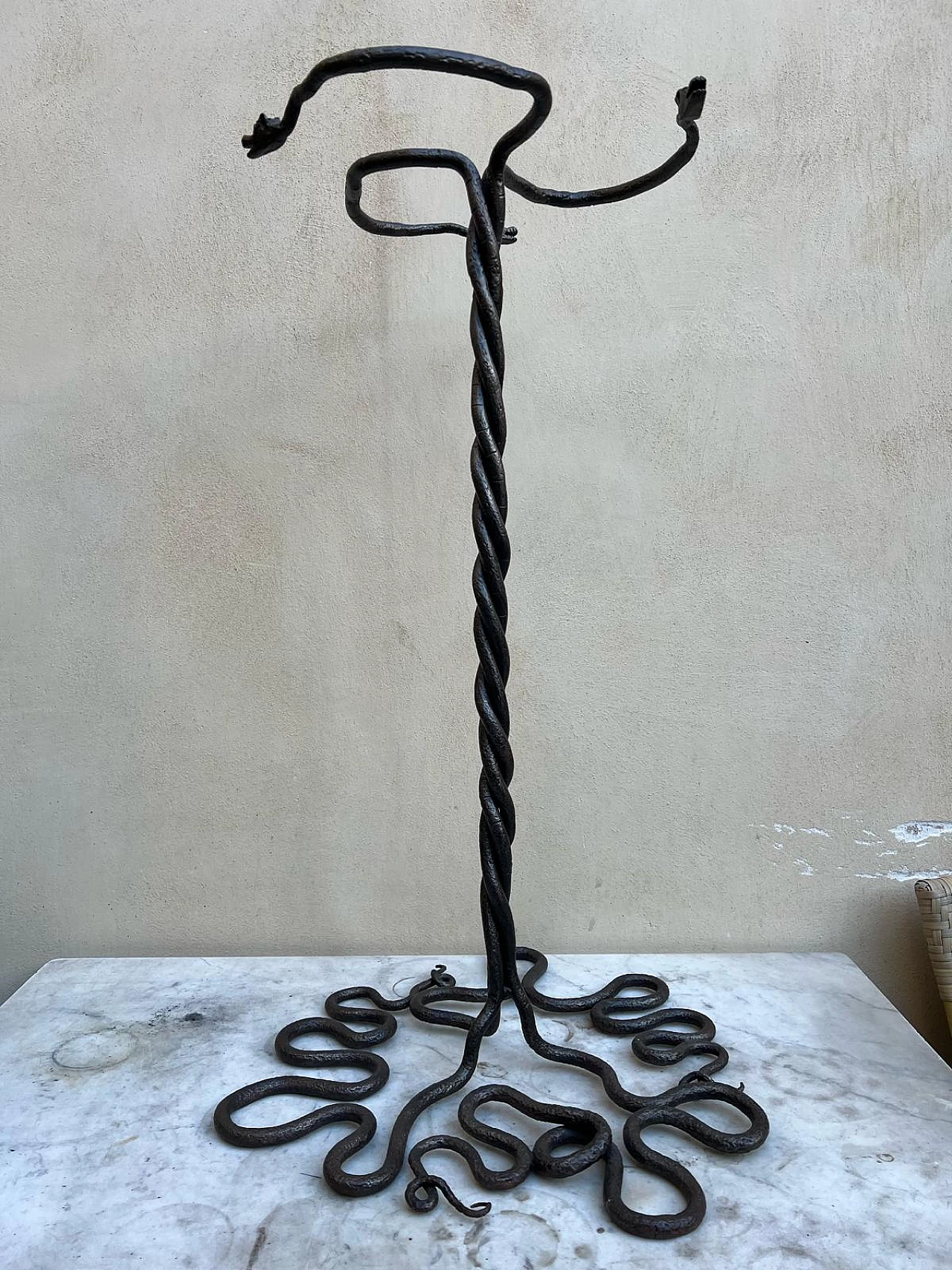 Edgard Brandt, snakes, forged iron sculpture, early 20th century 1