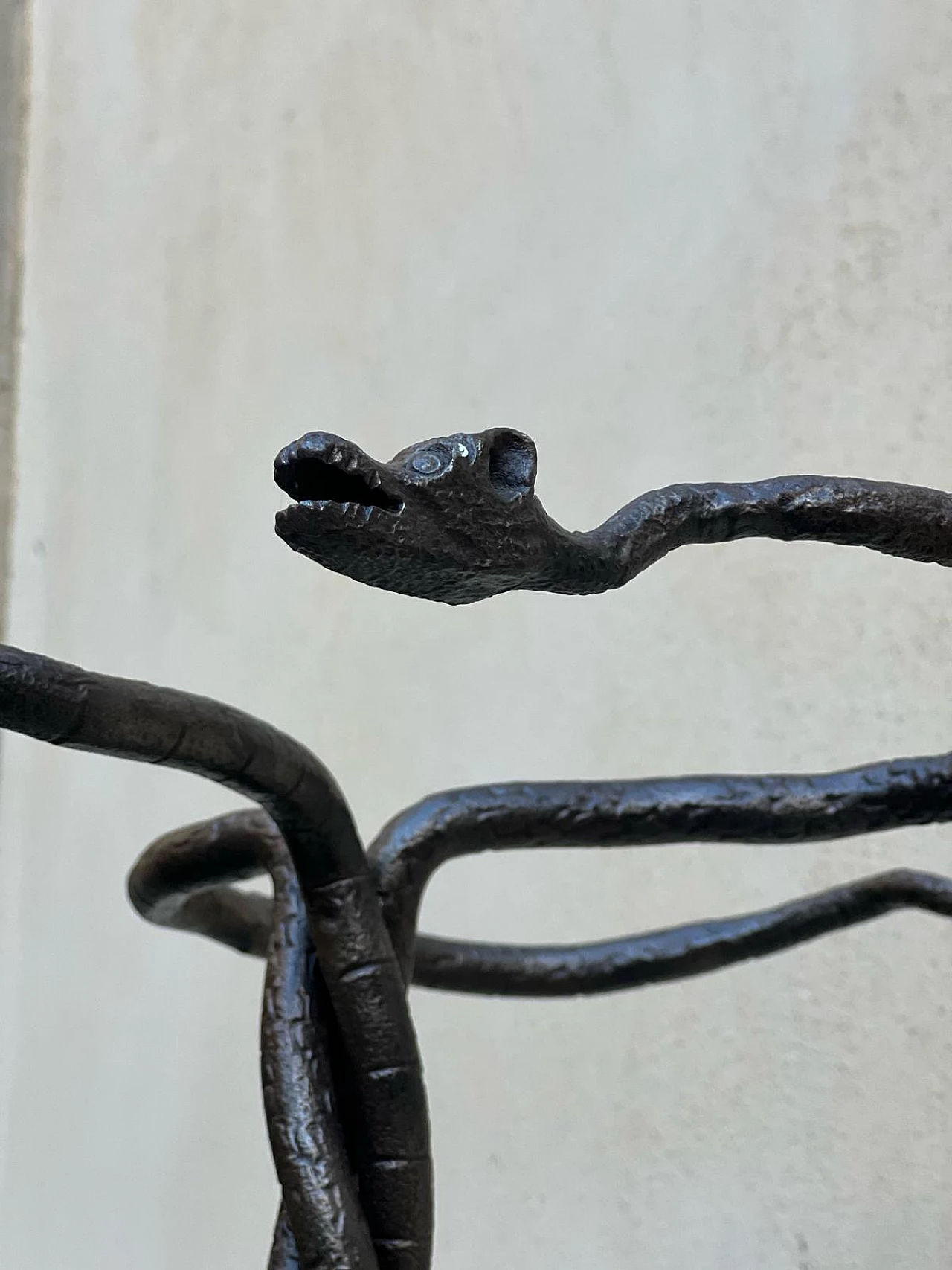 Edgard Brandt, snakes, forged iron sculpture, early 20th century 3