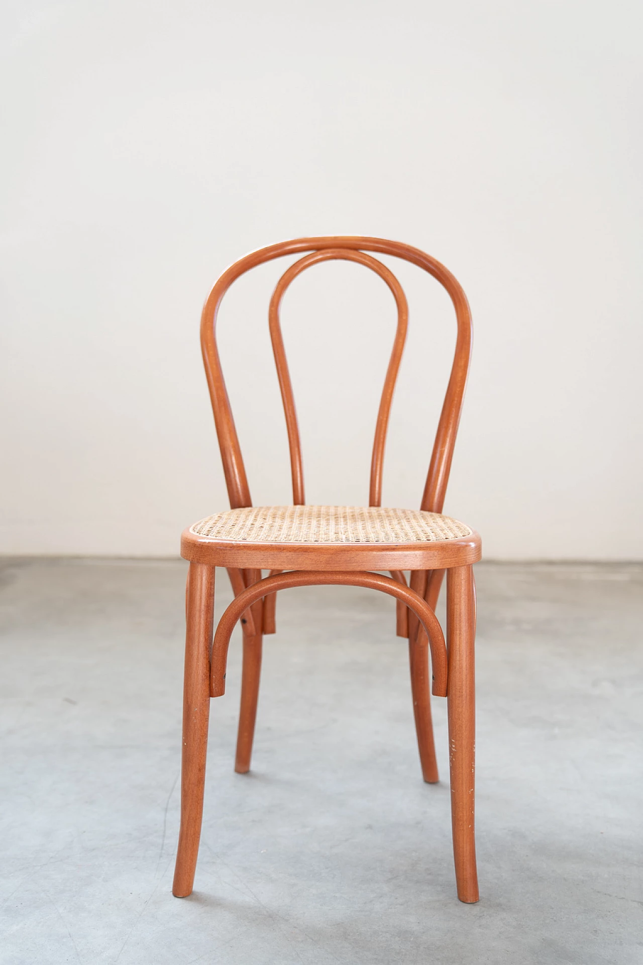 Sedia in faggio curvato e seduta in paglia in stile Thonet, anni '90 7