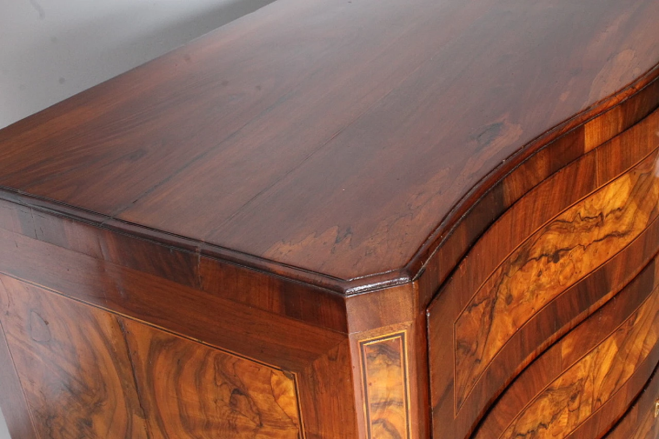 Louis XV chest of drawers in walnut, olive, maple and ebony, 1750 11