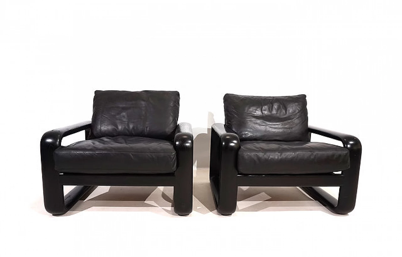 Pair of Hombre armchairs by B. Vogtherr for Rosenthal, 1970s 4