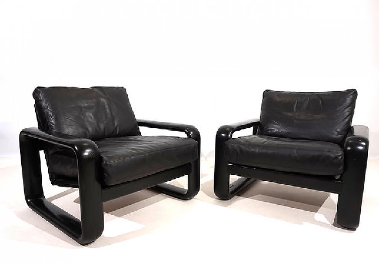 Pair of Hombre armchairs by B. Vogtherr for Rosenthal, 1970s 6