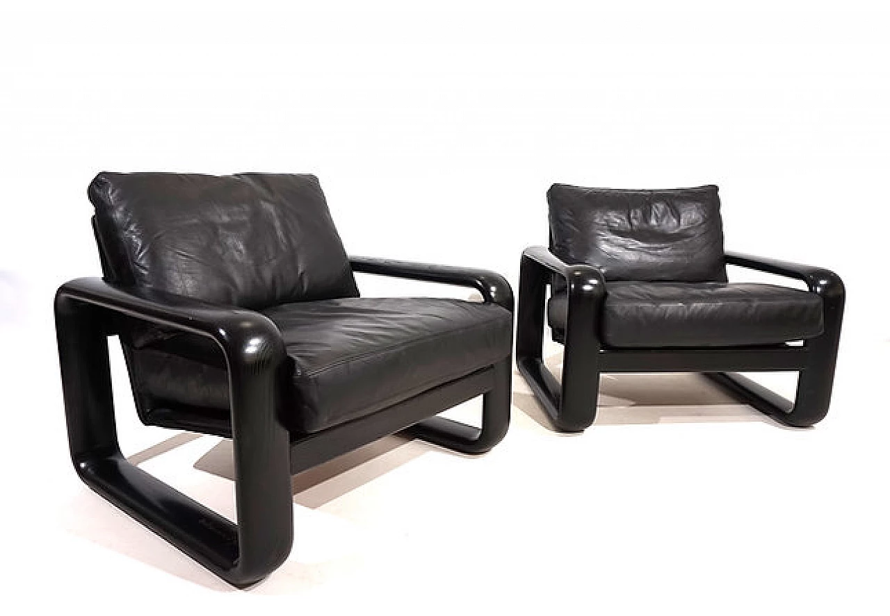 Pair of Hombre armchairs by B. Vogtherr for Rosenthal, 1970s 9