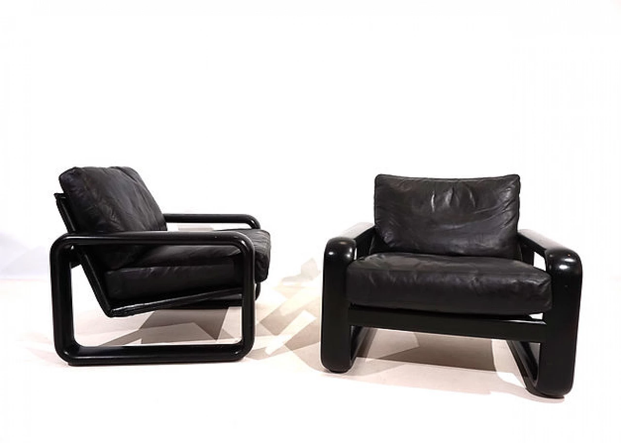 Pair of Hombre armchairs by B. Vogtherr for Rosenthal, 1970s 10