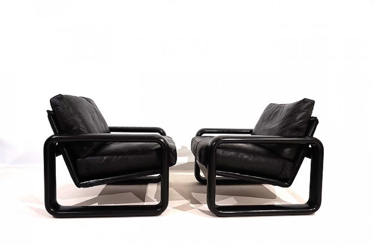 Pair of Hombre armchairs by B. Vogtherr for Rosenthal, 1970s 12