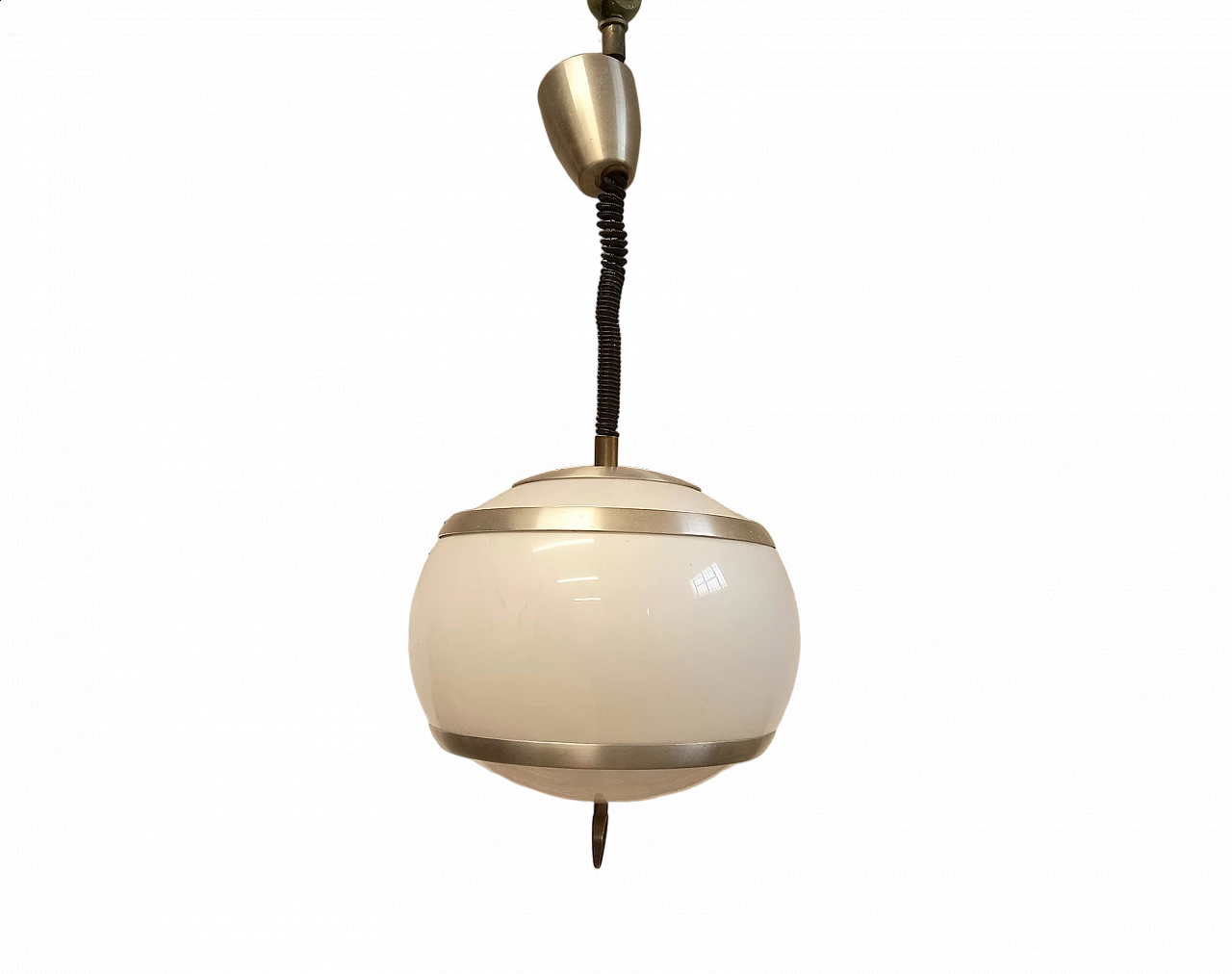 Opal plexiglass chandelier by Stilux, 1970s 7