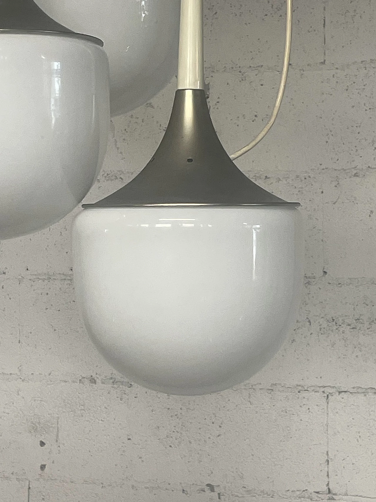 Lampadario a tre luci in metallo e plastica di Esperia, anni '70 4