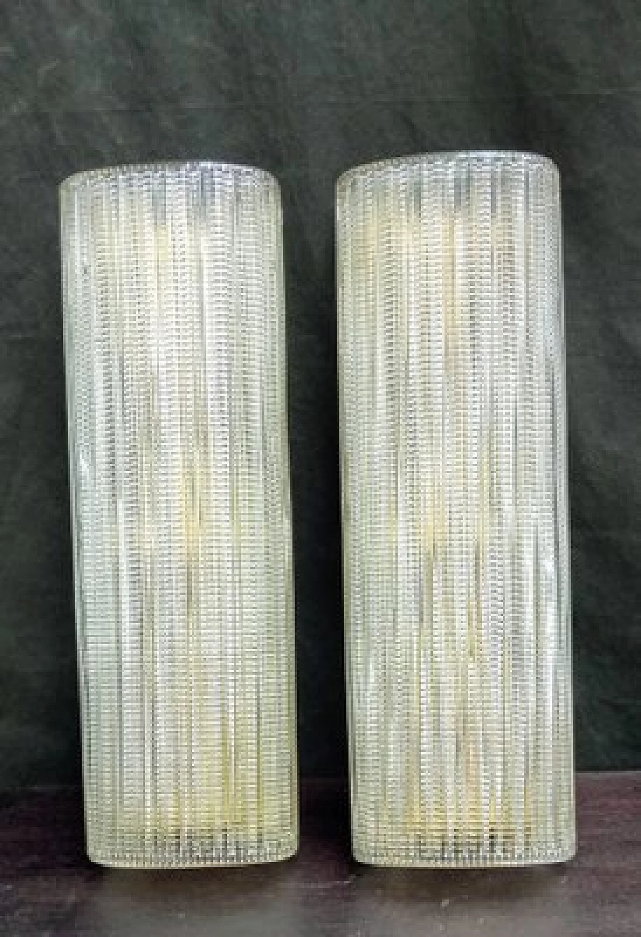 Pair of Murano glass wall lights by Leucos, 1970s 1