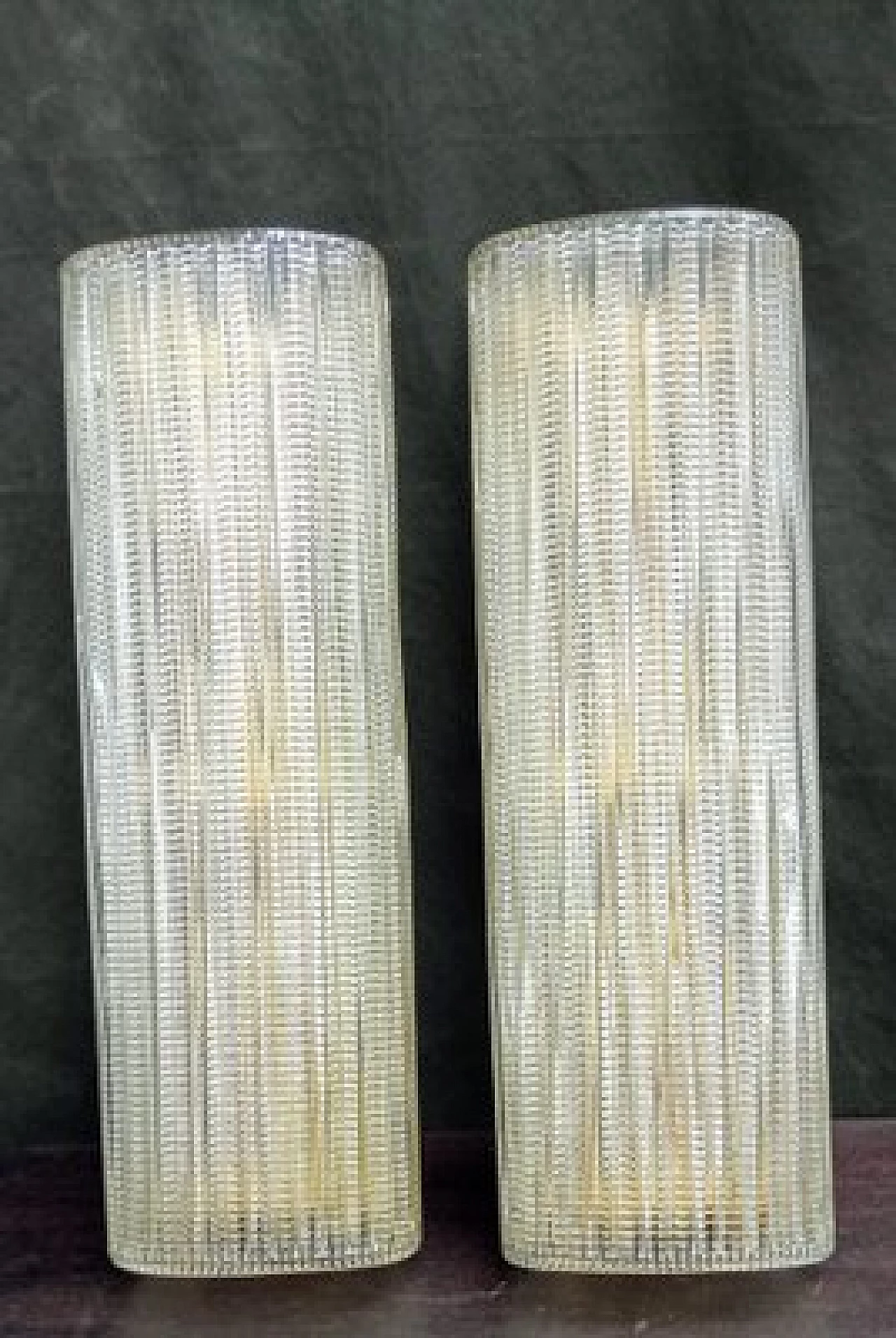 Pair of Murano glass wall lights by Leucos, 1970s 8