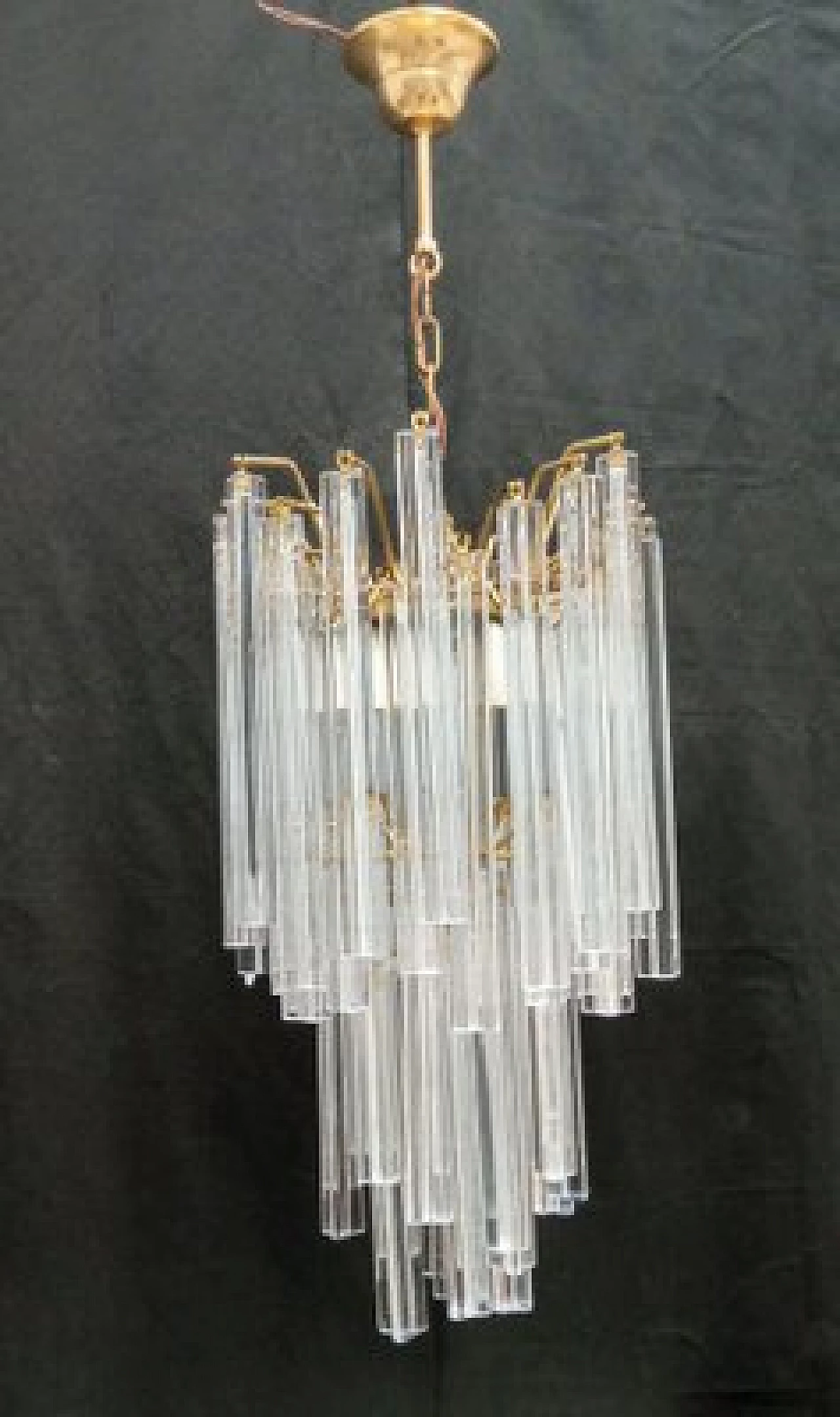 Murano glass and metal chandelier by VeArt, 1960s 1