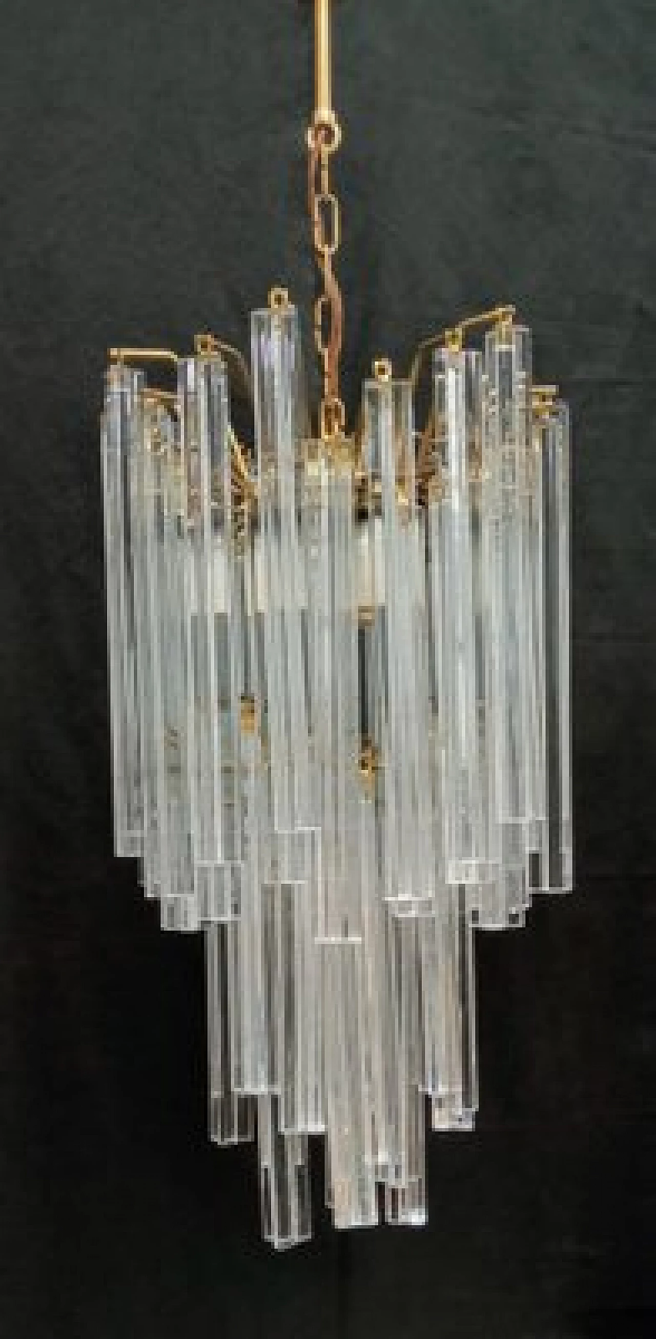 Murano glass and metal chandelier by VeArt, 1960s 3