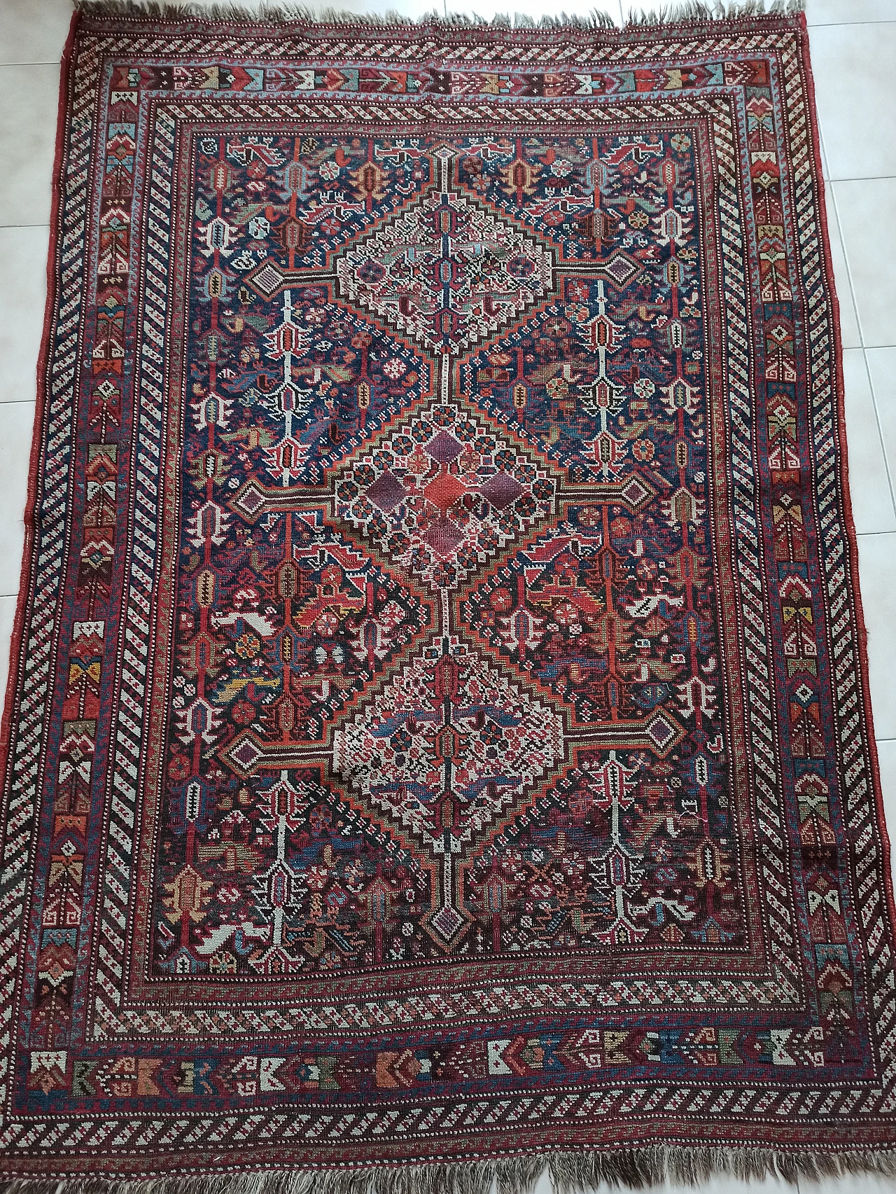 Persian Kamse carpet, late 19th century 1