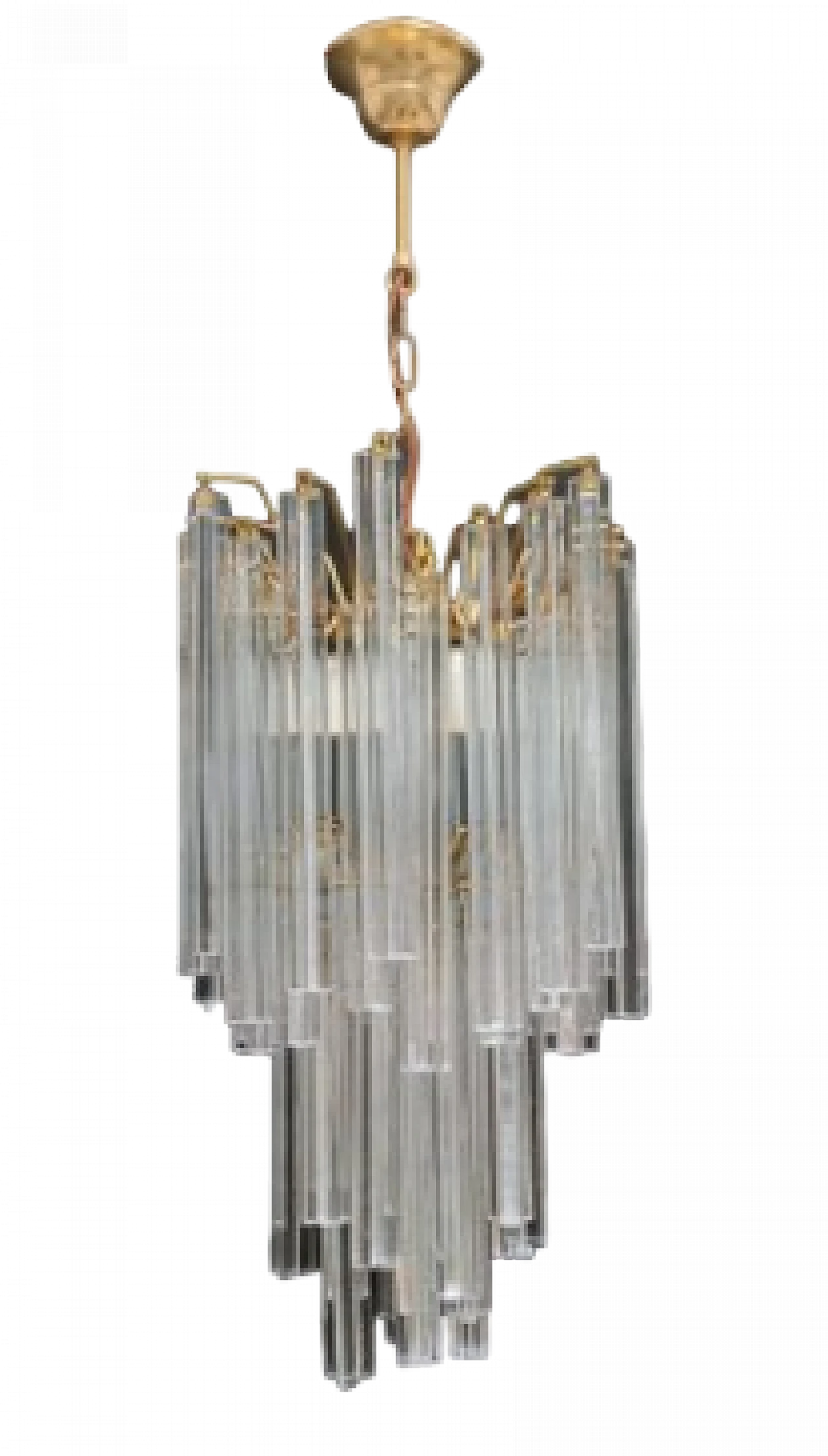 Murano glass and metal chandelier by VeArt, 1960s 9