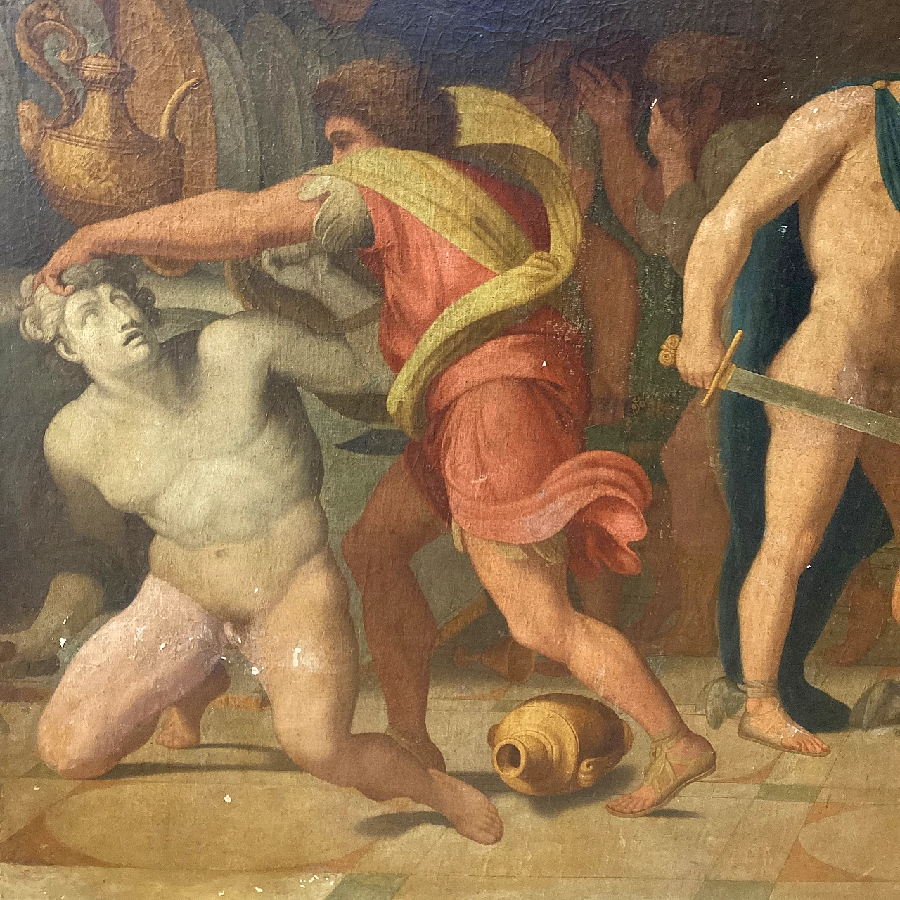 Perseo, dipinto a olio su tela, riproduzione da A. Carracci, '800 3