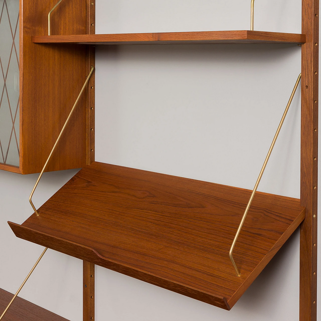 Modular teak hanging bookcase in the style of P. Cadovius, 1960s 21