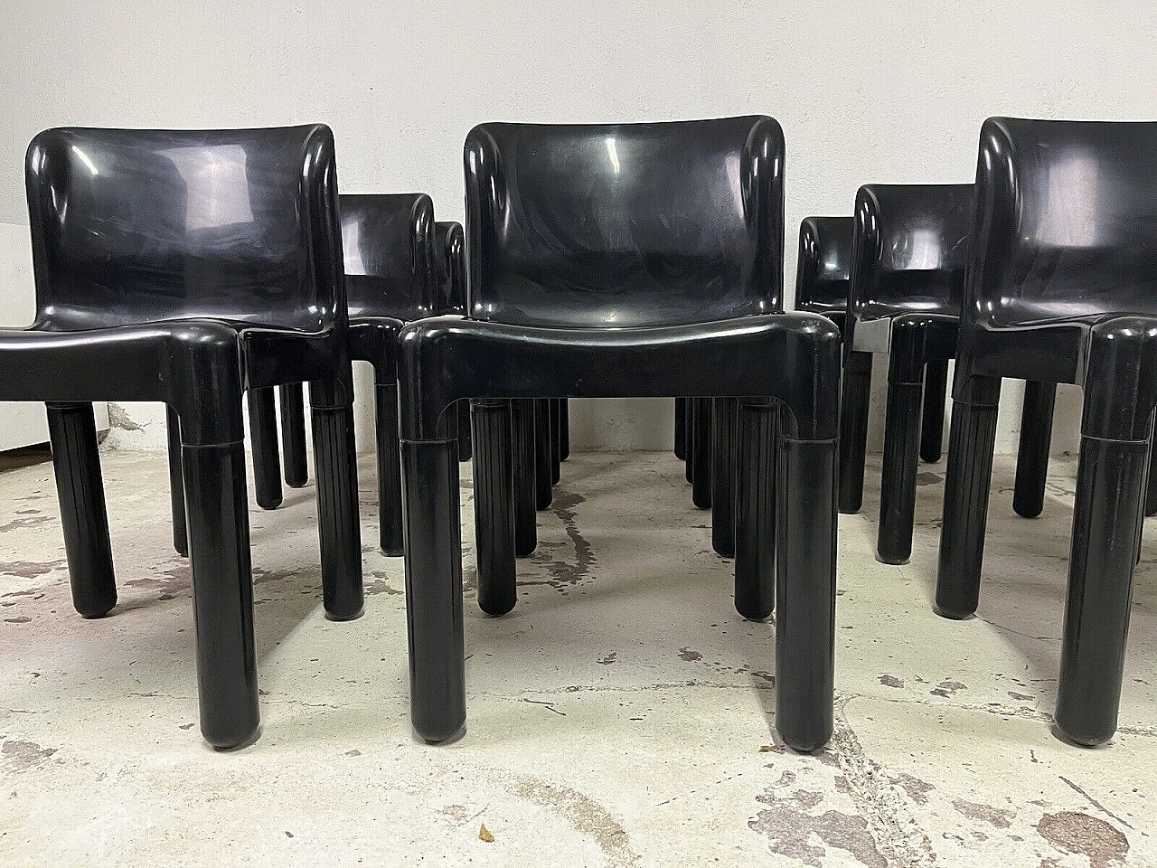 12 Chairs 4875 by Carlo Bartoli for Kartell, 1970s 1