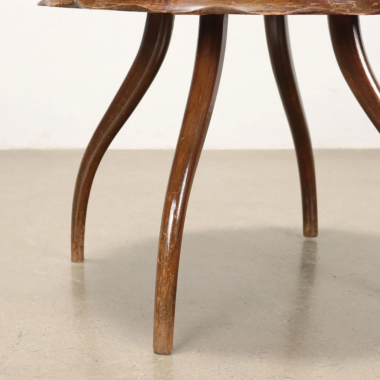 Coffee table in beech, walnut veneer and glass, 1950s 3