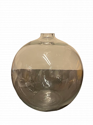 Large round glass vase