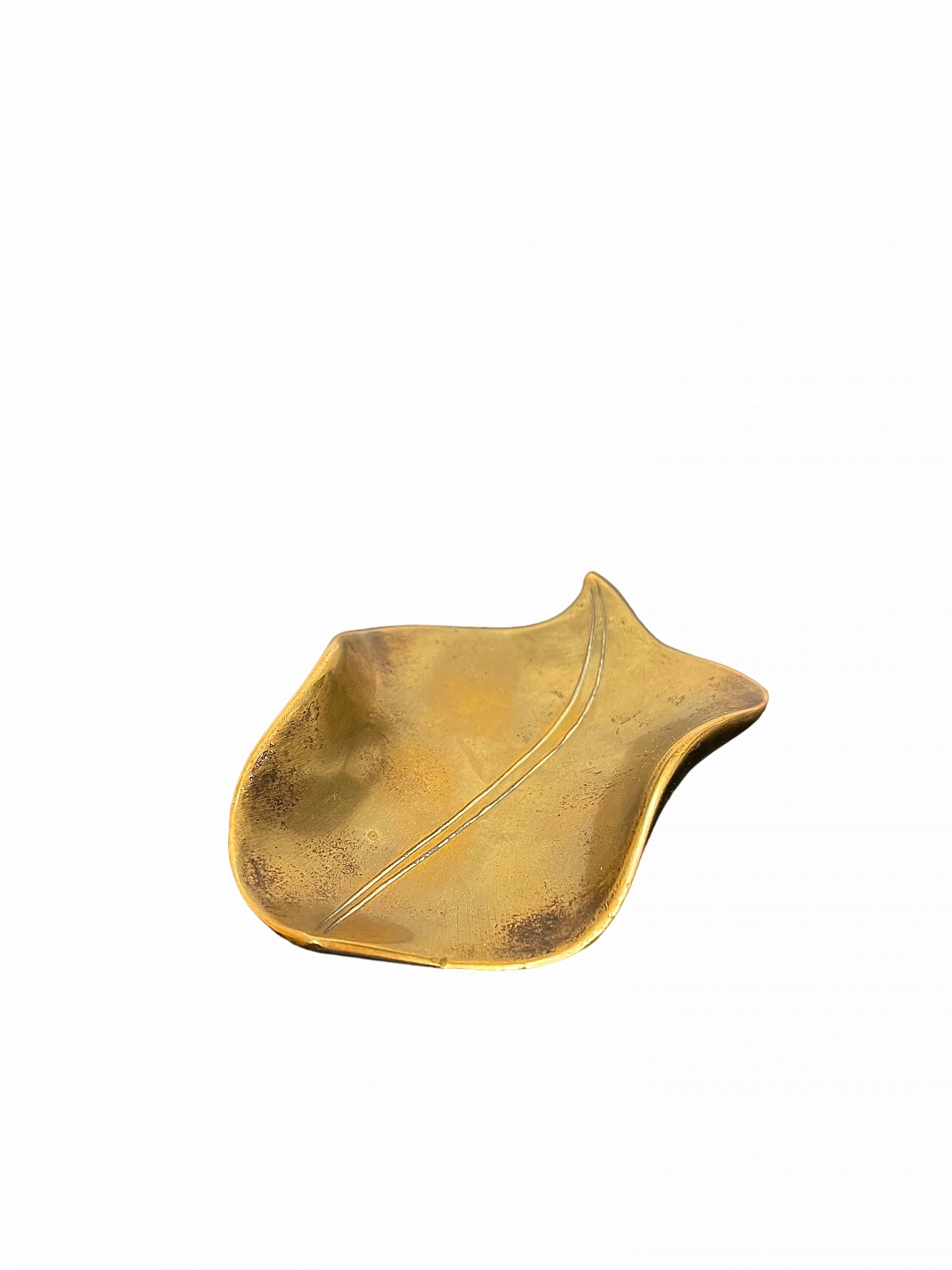 Brass leaf-shaped plate 3