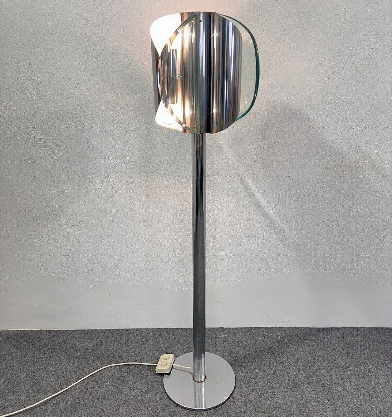 Floor lamp in the style of Fontana Arte, 1970s 2